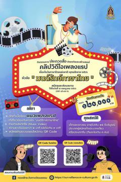 ประกวดคลิปวิดีโอเพลงแรป หัวข้อ "มนต์รักษ์ภาษาไทย"
