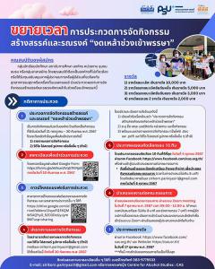 ประกวดการจัดกิจกรรมสร้างสรรค์และรณรงค์ "งดเหล้าช่วงเข้าพรรษา"